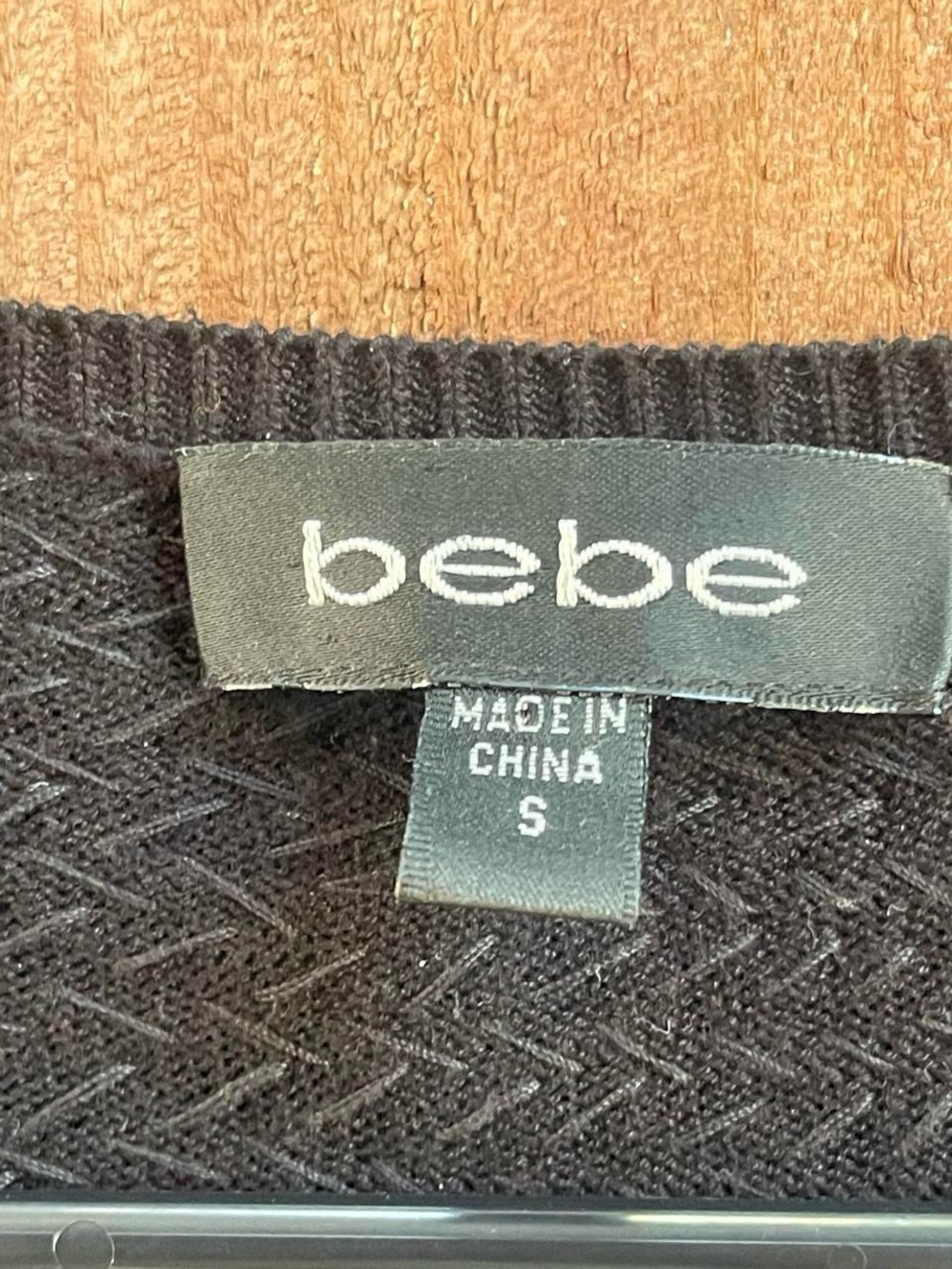 Vintage Bebe Black Cropped Sequin Shrug Bolero Silk Cotton Glam Sz S - Picture 3 of 5